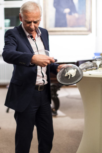 Prof. Dr. Helmuth Trischler beim Unter-Freunden-Abend in München