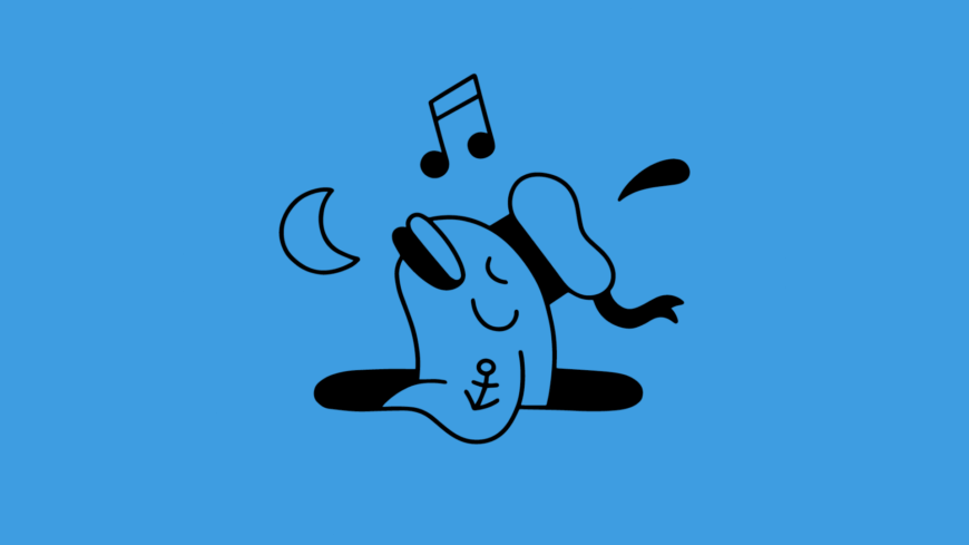 entspannter Fisch, der vor sich hinsummt