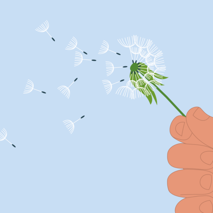 Keyvisual des ZEIT Forum Verantwortung (Hand mit Pusteblume)